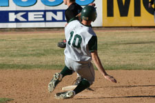 Brian Chatterton slides into second base