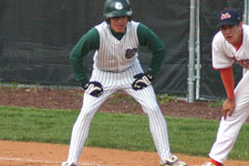 Travis Ayoso on first base