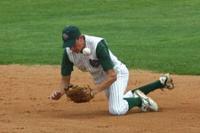 Tyler Cardon gets in front of the hard grounder