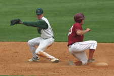 Andrew Law gets the pickoff attempt from pitcher