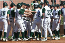 Austin Rowberry being congratulated