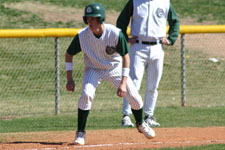 Brian Chatterton leads off third base