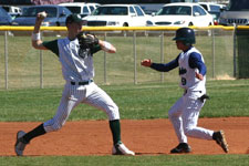 Brian Chatterton begins the double play