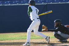 Andrew Law swinging up to bat