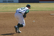 Brian Chatterton gets in front of grounder