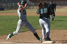 Austin Rowberry barely misses beating out the throw to first