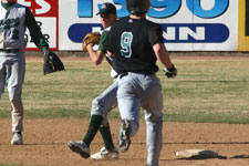 Tyler Cardon turns the double play