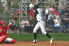 Brian Chatterton gets a pitch thrown at his chin