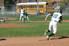 Brian Chatterton jumps off first base