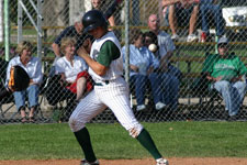 Clint Phillips hit by pitch to bring in a run