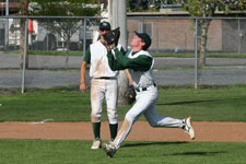 Andrew Law makes the infield fly catch