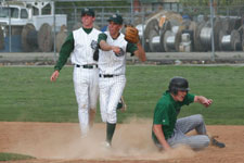 Andrew Law and Tyler Cardon make the double play