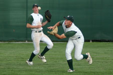 Austin Rowberry makes the running catch in right-center field