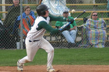 Brock Brimhall puts down the winning bunt