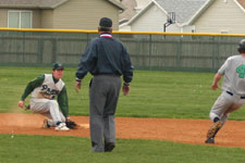 Catcher Bryce Ayoso throws out attempted stealer