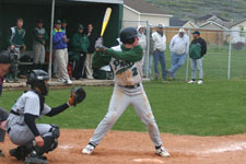 Andrew Law waits for the pitch