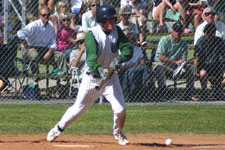Andrew Law puts down the bunt
