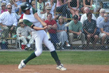 Dustin Migliaccio drives one over the centerfield fence