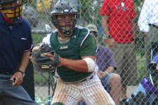 Bryce Ayoso behind the plate
