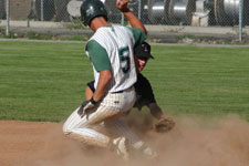 Austin Rowberry safe sliding into second