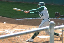 Bryce Ayoso hits a hard grounder