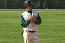 Brock Brimhall standing on second