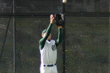 Drew Hortman makes catch in center field