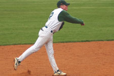 Andrew Law throws the out