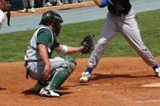 Bryce Ayoso behind the plate