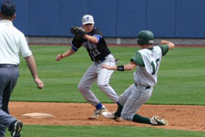 Brian Chatterton fails to steal second base