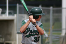 Drew Hortman eyeing the pitch