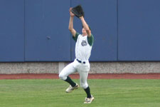 Drew Hortman makes the catch in center field