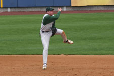 Andrew Law throws to second base