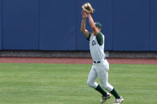 Austin Rowberry makes the catch in right field