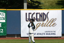 Jon Fuller makes the catch in left field