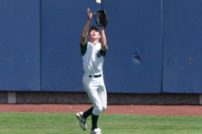 Drew Hortman makes the catch in center field