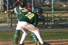 Josh Beasley behind the plate