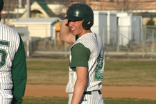 Spencer stands at first base