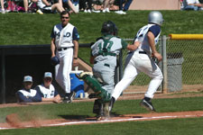 Josh Beasley tags the runner