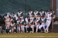 Provo Bulldogs in dugout during game