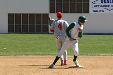 Ball goes out of the infield as Craig stands on second