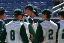 The Bulldogs before the bottom of the inning