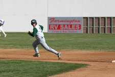 Spencer rounds second base