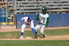 Austin safe at third on the play