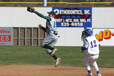 Brock recieves the throw at second