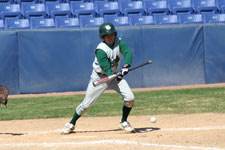 Cam lays down a bunt