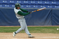 Jason Cherry clubs a grounder