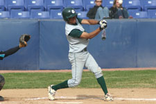 Austin Alder contacts the ball