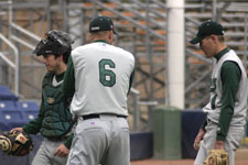 Coach Moore on the mound