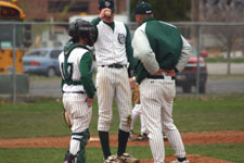 Coach Moore on the mound